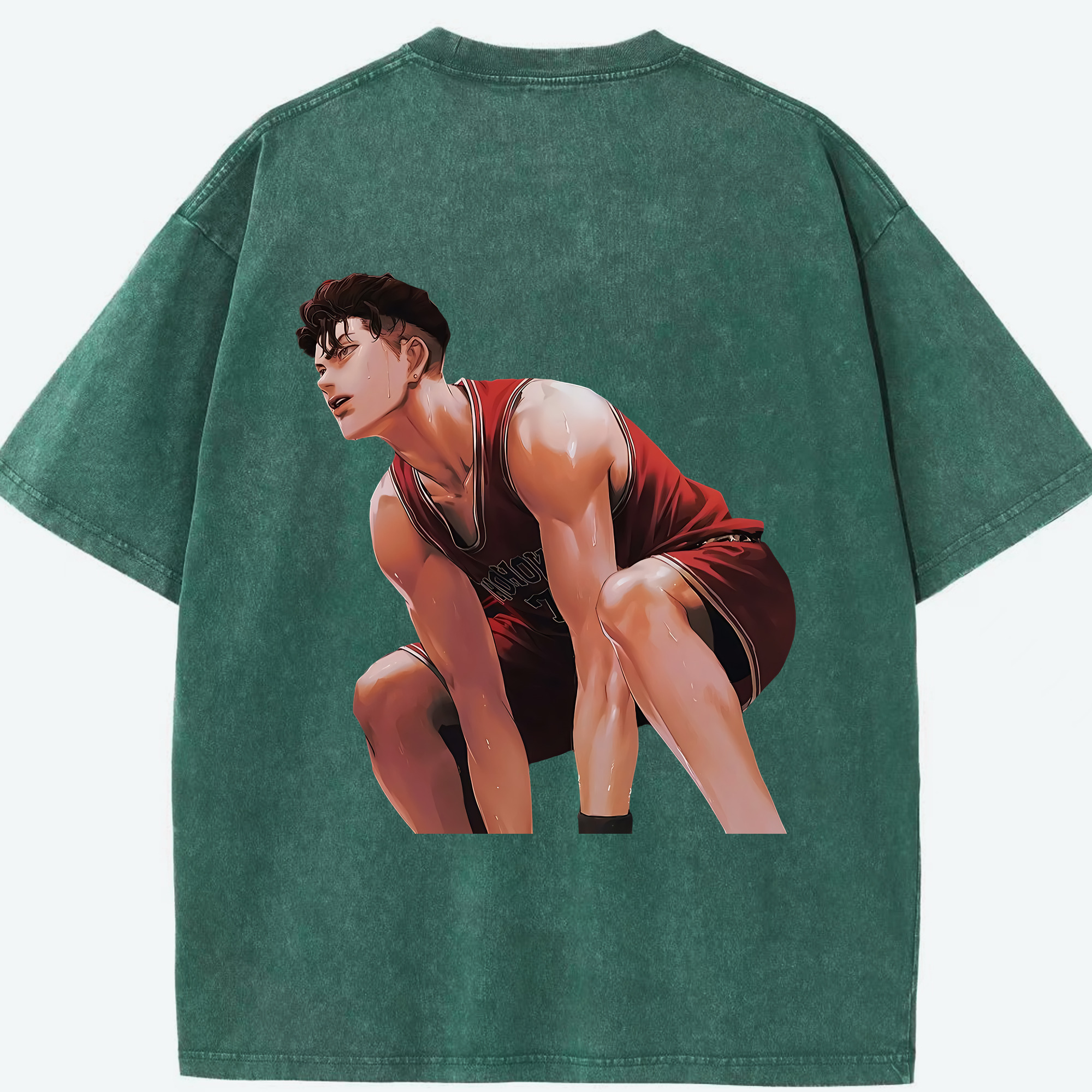 （画像用） SLAM DUNK／スラムダンク 綿100% ヴィンテージ風 半袖Tシャツ（背面プリント）